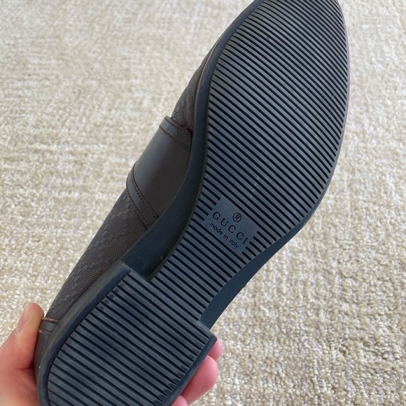 Gucci Men’s Brown Diamante Leather Penny Slip On Driving Loafers Size 11 US - Picture 11 of 15